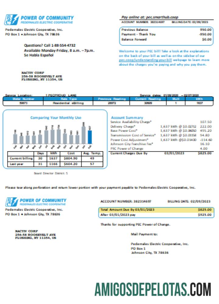 Projeto de lei do Texas Power of Community Electricity Utility Business, SCR amostra